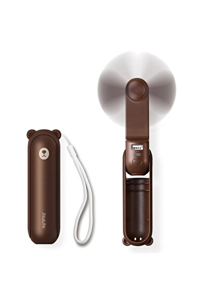 JISULIFE Portable Fan 2000mAH, USB - (F8) - Brown