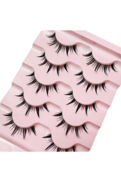 Choice3 5Pairs 5/7/14Pairs Manga Lashes with Clear Band Japanese Anime Cospla...