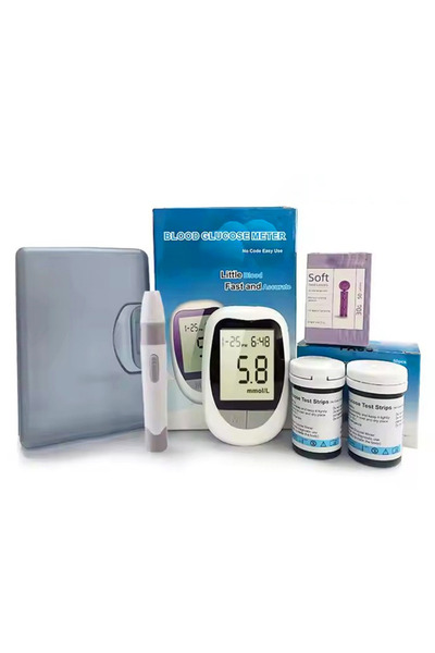 Choice جهاز قياس السكر الطبي - 50 شريط اختبار، 50 شريط اختبار، إبر وخز، طقم ج...