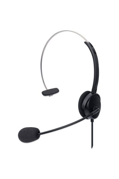 MANHATTAN Căști mono USB, negre