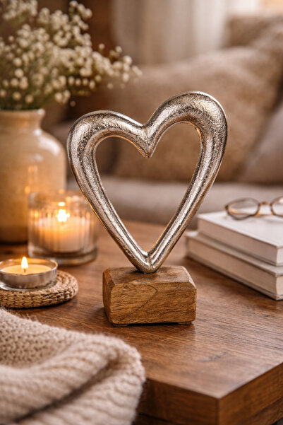 Out Of The Blue Διακόσμηση σε σχήμα καρδιάς, κατασκευασμένη από μέταλλο με ξύ...