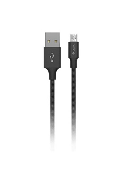Devia Cablu Pheez Series pentru Micro USB (5V 2.4A, 25CM) negru