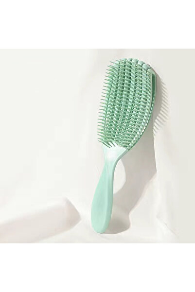 Choice فرشاة فك تشابك الشعر الخضراء المضادة للكهرباء الساكنة، فرشاة مرنة مجوف...