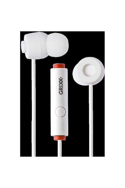 Grixx Casti Optimum - cu microfon - albe