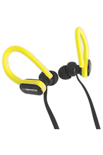 ESPERANZA Wired Headphones EH197, With Microphone, Black/Yellow
