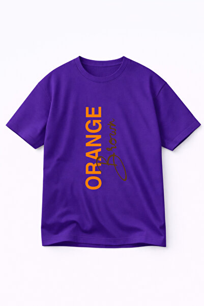 LORVEX Μπλουζάκι Oversize Unisex 100% Βαμβάκι Άνετη Εφαρμογή ΠΟΡΤΟΚΑΛΙ-ΚΑΦΕ Μ...