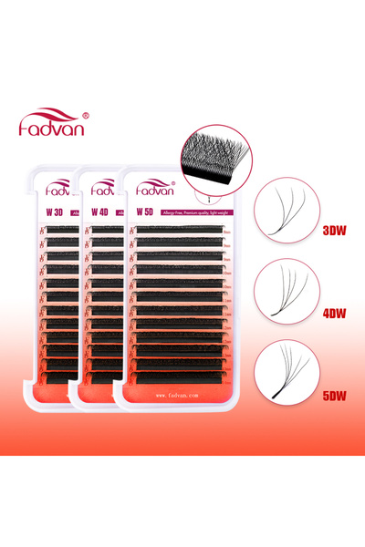 Choice9 رموش فادفان ثلاثية الأبعاد 812MIX D مقاس 8-12/8-14 مم، ثلاثية الأبعاد...