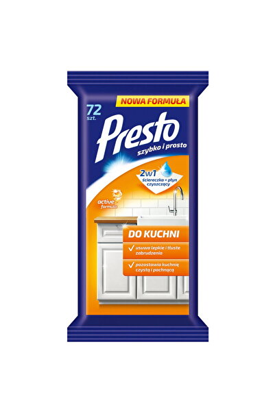 Presto Wet wipes for kitchens, 72 pcs/pack, - cleans dirt and grease