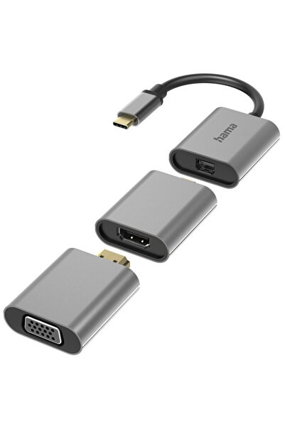 Hama 00200306 6in1 Adapter Connect2Go, USB-C, Mini-DisplayPort, HDMI, VGA