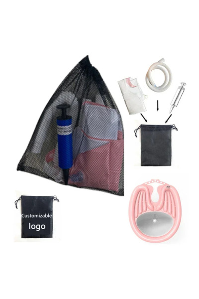 Choice1 حوض غسيل شعر قابل للنفخ - وردي - طقم واحد، مصنوع من مادة PVC، قابل لل...