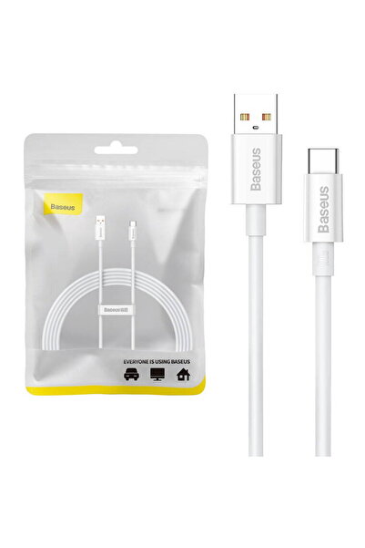 Baseus Cablu USB la USB-C Superior 100W 2m Alb