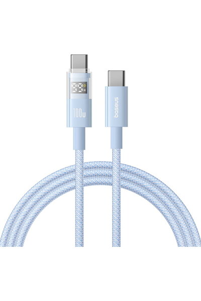 Baseus Data Cable with Digital Display, Type-C to Type-C, 100W, 2m - Display ...