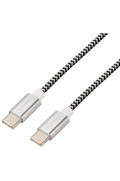 Gogen Cablu de incarcare si transfer de date USB-C/USB-C, 2 metri, impletitur...