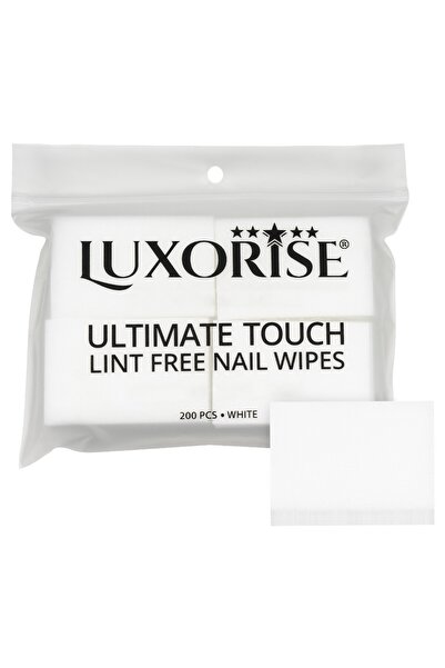 LUXORISE Μαντηλάκια νυχιών Ultimate Touch, διπλής στρώσης, 200 τεμάχια, λευκά