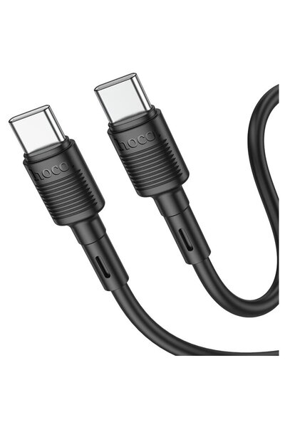 Hoco Cablu Date si Incarcare USB Type-C la USB Type-C X83 Victory, 1 m, PD60W...