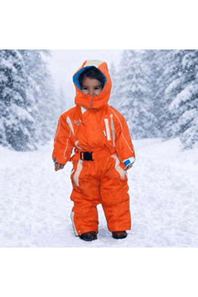 Geographical Norway orange ski suit size 8 years