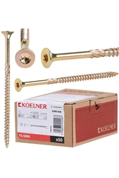 Koelner Carpenter's screw, 6x160 mm, for wood, TS, galvanized, 50pcs / TS-6160