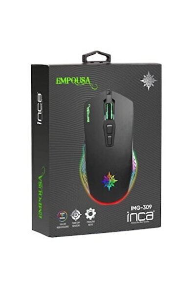 cian technology INCA Gaming Maus IMG-309,7200dpi,7 Taste, USB,Negru