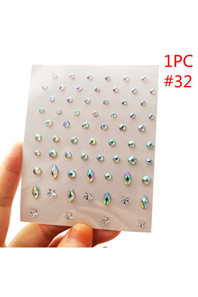 Choice4 1pcs color32 3D Eyes Face Makeup Temporary Tattoo Self Adhesive Beaut...