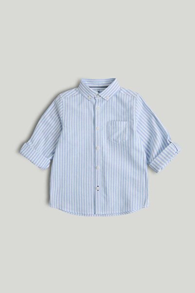 MOTHERCARE Blue Striped Oxford Shirt, 9 months to 5 years