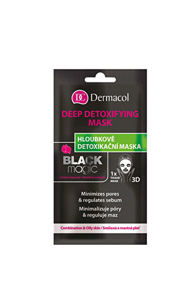 Dermacol , Black Magic, Cărbune activ, Detoxifiant, Mască textilă, Pentru faț...