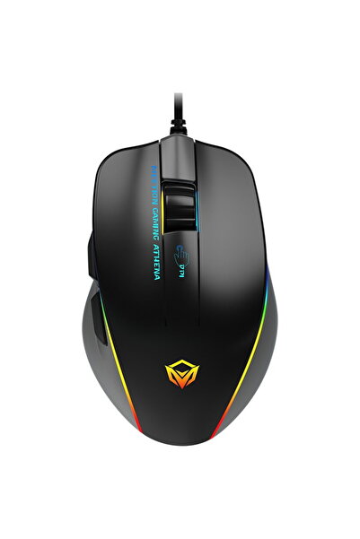 MeeTion Mouse de gaming GM23, Iluminat RGB, 12800 cpi, 128 x 81 x 40 mm, Lung...