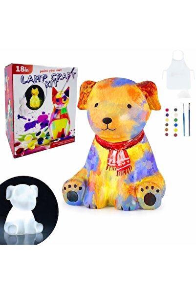 Louluna Lampa de veghe copii LED, Catel, Kit creativ de pictat DIY, set pictu...