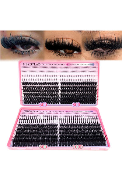 Choice1 QA51 60D-100D bottom and pointed thick eyelash laser cluster volume s...