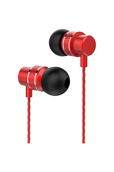 LENOVO HF118 in-ear headphones, with microphone, 6W, Red
