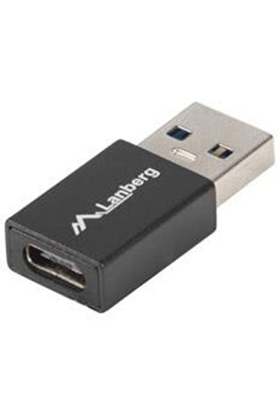 Lanberg Adaptor USB TYPE-C(F)-AM 3.1 Negru