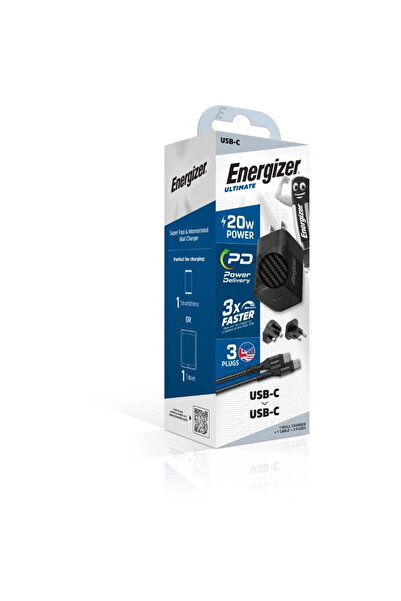 Energizer 1xCablu USB-C PD Tip-C Include 20W Negru