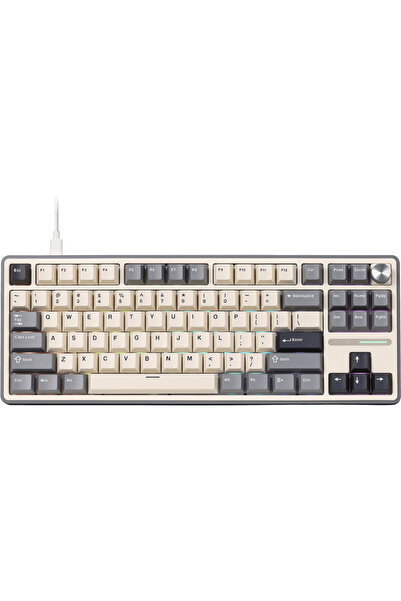 ROYAL KLUDGE S85 Brown Switch RGB LED USB-C Half Grey