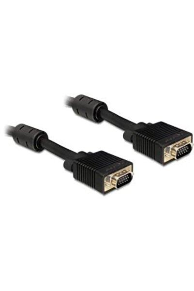 DELOCK VGA HD15M/HD15M ecranat dublu cu 2 miezuri de ferită, cablu de 2 m