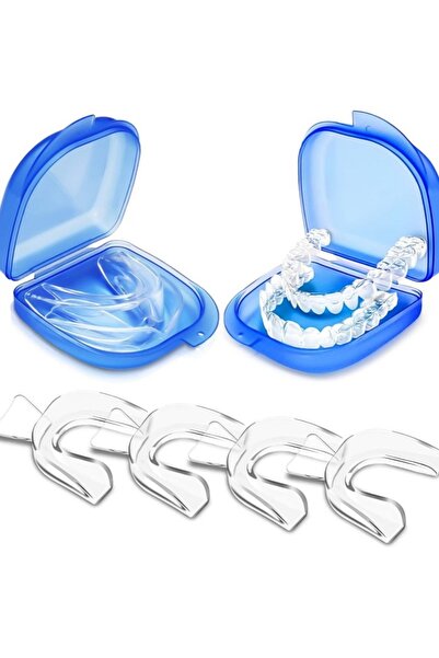 Choice واقيات فم زرقاء، 4 قطع/علبة، لحماية الأسنان من الصرير، قابلة للتشكيل، ...