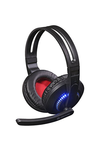 Denver GHS-101, Casti Gaming cu fir, USB, conector Mini-Jack, Negru