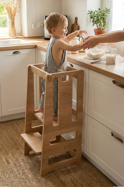 ROZİTOYS Ahşap Montessori Çocuk Öğrenme Kulesi Merdiveni