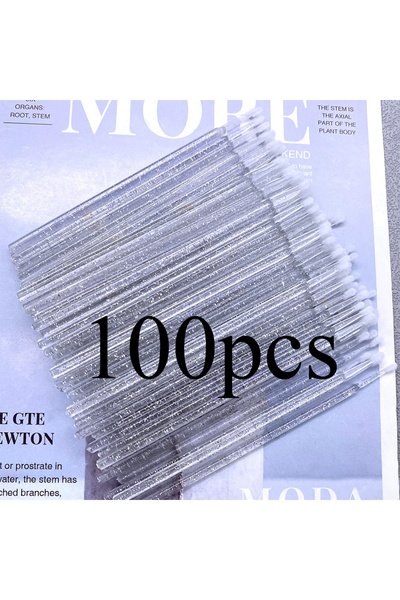 Choice1 ١٠٠ قطعة فضية، ١٠٠ قطعة من فرشاة دقيقة لإزالة الرموش الكريستالية، فرش...