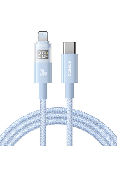 Baseus Cablu de Date cu Afisaj Digital, Type-C la Lightning, 20W, 2m - Displa...