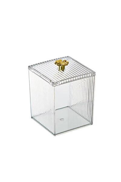 Choice علبة تخزين شفافة واحدة، حاوية أعواد قطنية، مقاومة للغبار، لإزالة المكي...