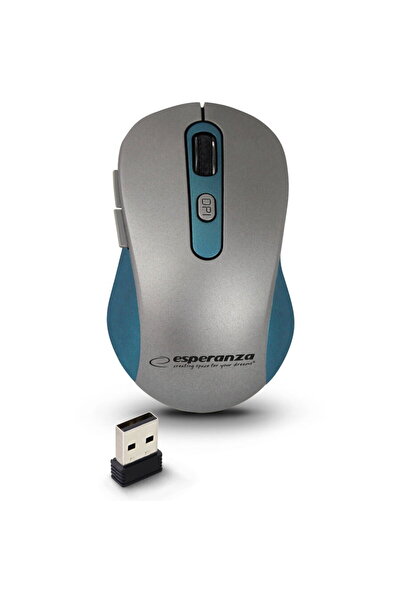 ESPERANZA Mouse optic fără fir de 2,4 GHz, 6D, USB, ADARA, albastru