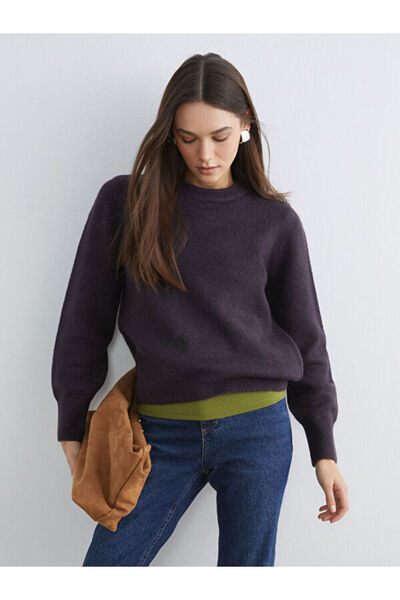 LC Waikiki Sparkling Choices Zero Roba Yaka Pulover tricotat pentru femei de ...