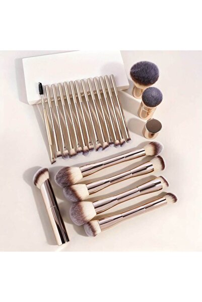 Choice مجموعة فرش مكياج احترافية مكونة من 20 قطعة، بمقبض معدني وحقيبة مخملية،...