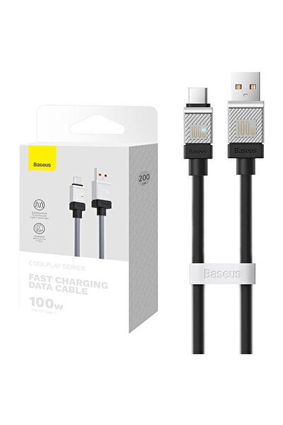 Baseus Cablu USB-C CoolPlay 100W 2m Negru