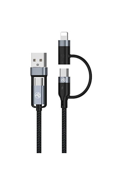 TELLUR USB/Type-C to Type-C (PD65W)/Lightning (PD20W), 1m, negru