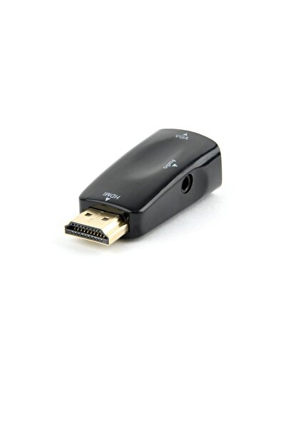 Energenie Adaptor Gembird HDMI la VGA și audio, port unic, negru, blister