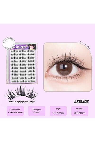 Choice6 رموش صناعية كورية خالية من الغراء، رموش عنقودية ذاتية اللصق يمكنك ترك...