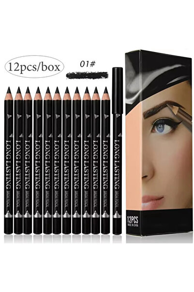 Choice 12pcs Black 01 6/12Pcs Eye Brow Pencil Waterproof Professional Women E...