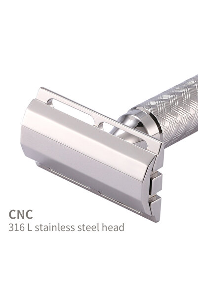 Choice CNC 316L Stainless Steel Double Edge Safety Razor Head Manual Shaver A...