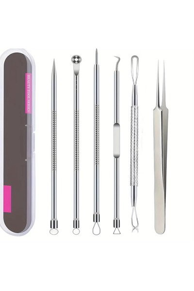 Choice 6 قطع، 3/5/6/8 قطع، أدوات استخراج البثور والإبر المصنوعة من الفولاذ ال...