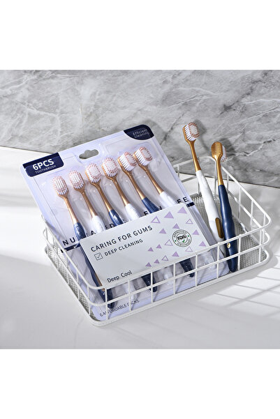 Choice onesize 6Pcs Wide Head Soft Long Head Adult Head Toothbrush Comfortabl...